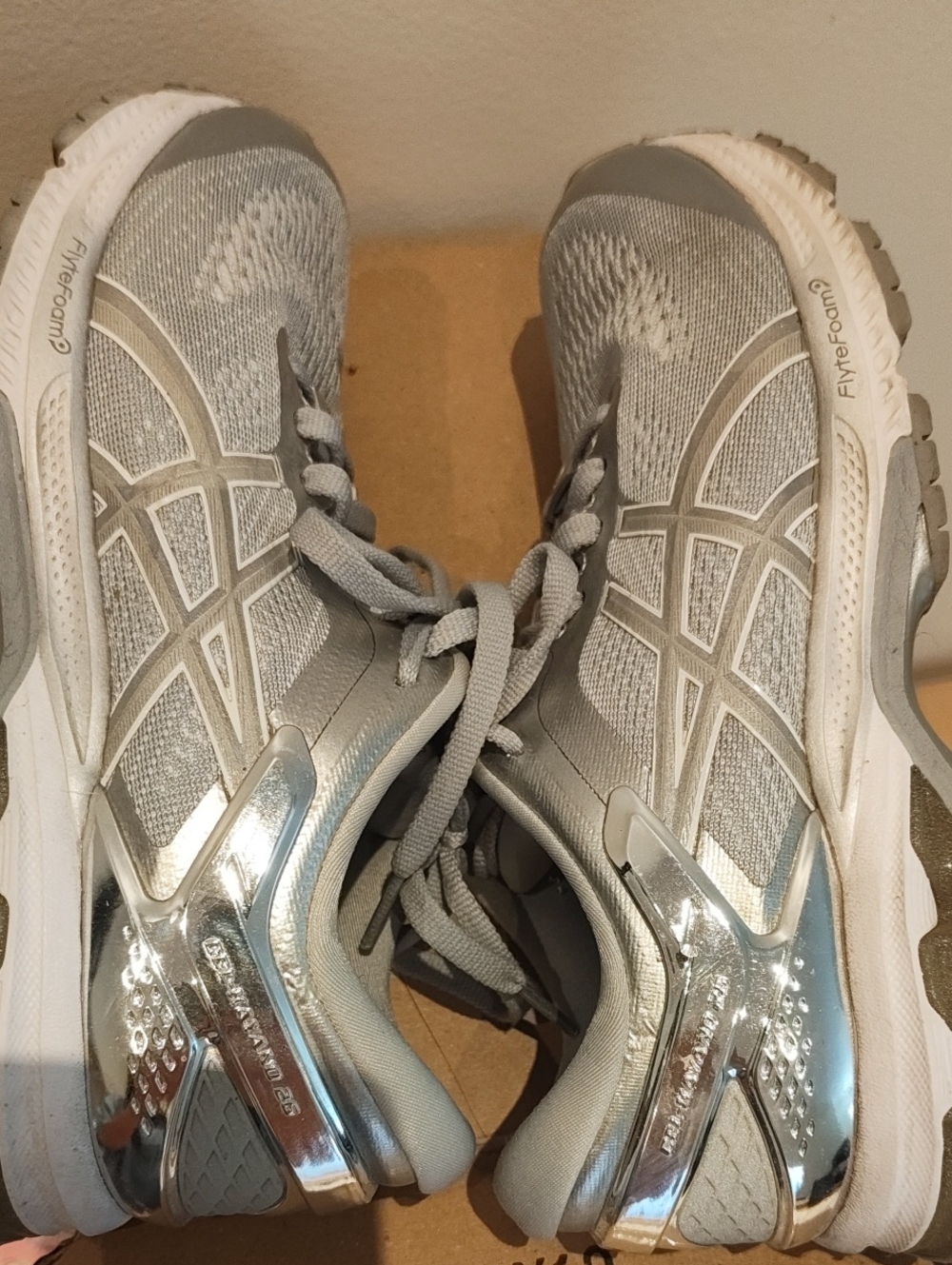 ASICS Women's Metallic Silver Athletic Running Shoes - Picture 8 of 8